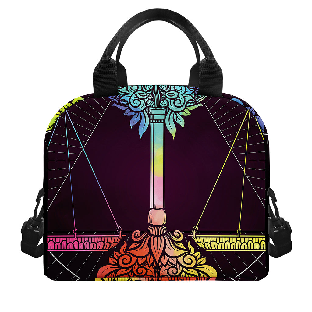 Colorful Libra Sign Print Insulated Lunch Bag