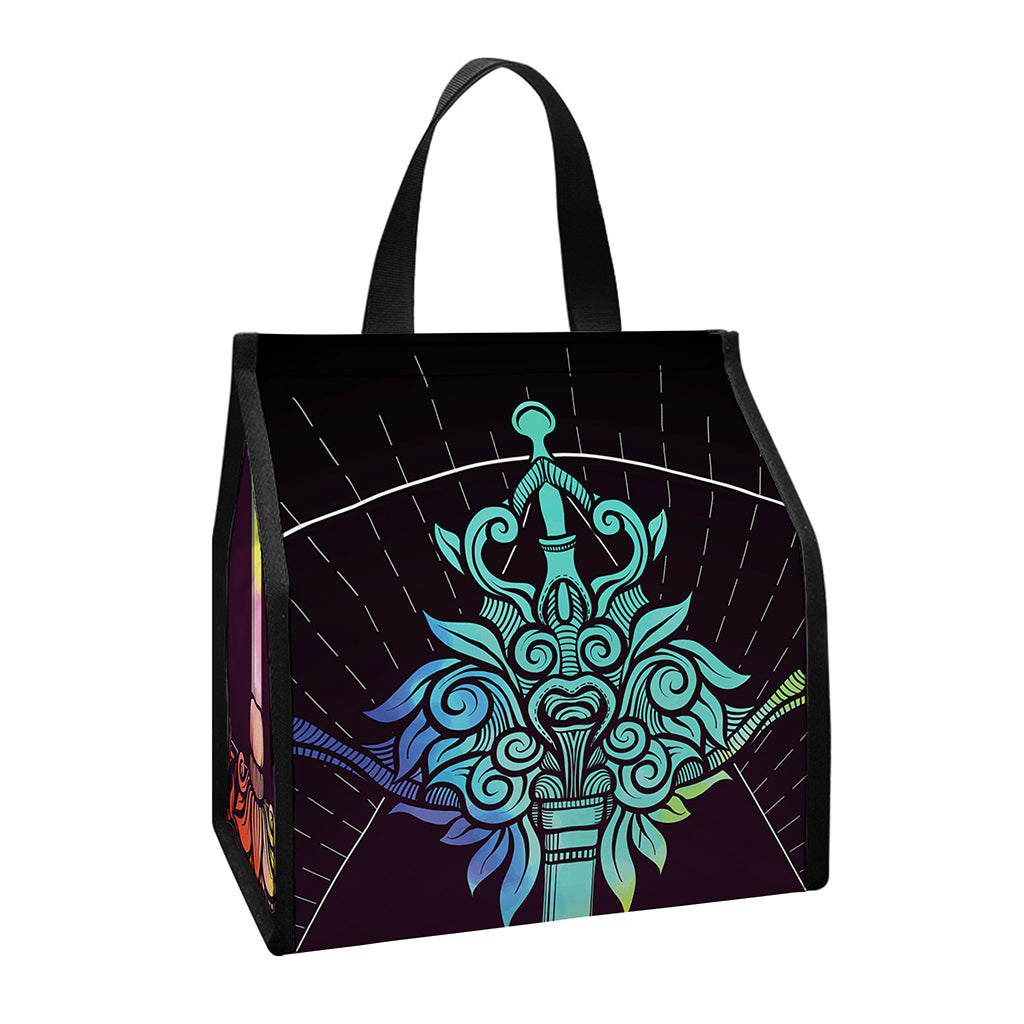 Colorful Libra Sign Print Insulated Lunch Tote
