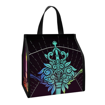Colorful Libra Sign Print Insulated Lunch Tote