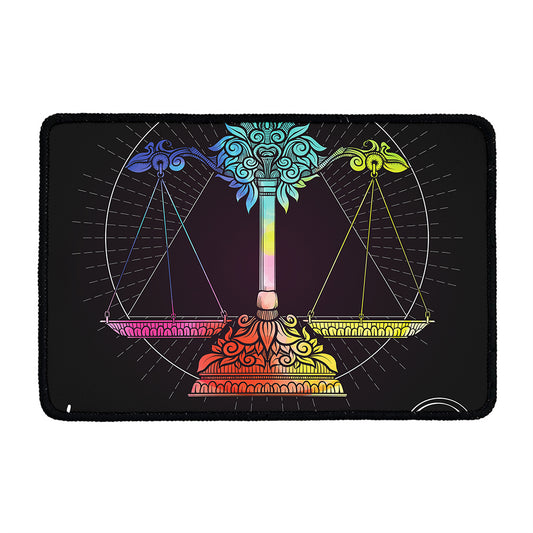 Colorful Libra Sign Print Kitchen Mat