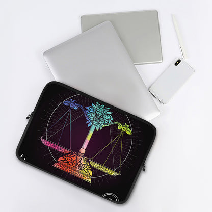 Colorful Libra Sign Print Laptop Sleeve