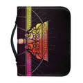 Colorful Libra Sign Print Leather Bible Cover