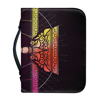 Colorful Libra Sign Print Leather Bible Cover