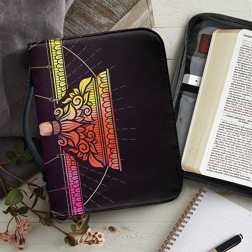 Colorful Libra Sign Print Leather Bible Cover