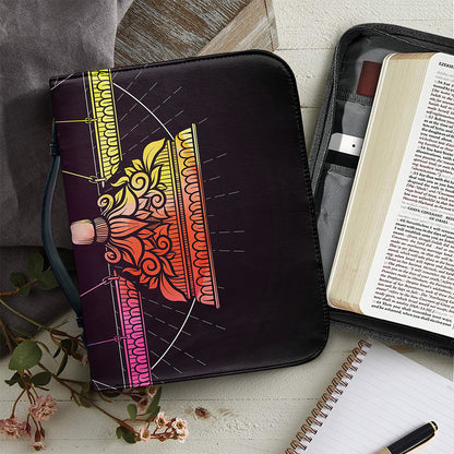 Colorful Libra Sign Print Leather Bible Cover