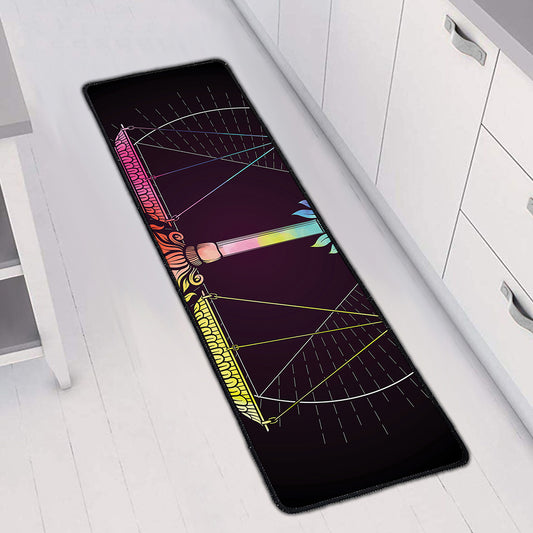 Colorful Libra Sign Print Long Kitchen Mat