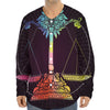 Colorful Libra Sign Print Long Sleeve Baseball Jersey