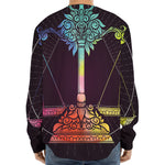 Colorful Libra Sign Print Long Sleeve Baseball Jersey