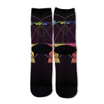 Colorful Libra Sign Print Long Socks