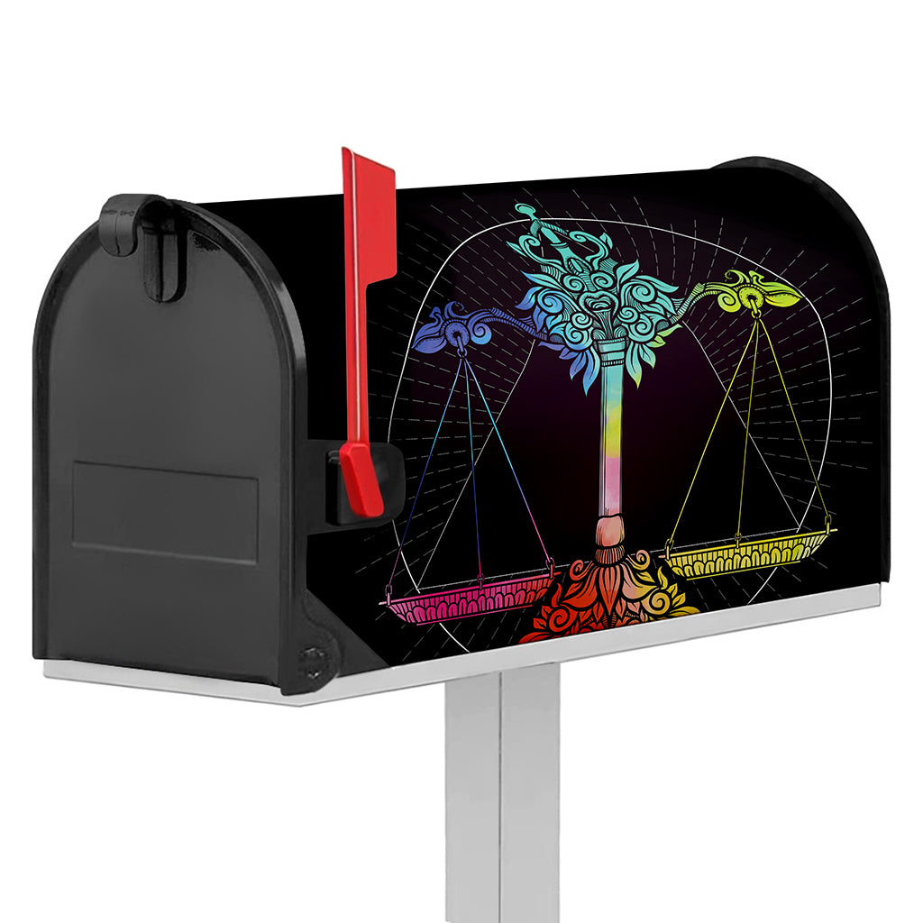 Colorful Libra Sign Print Mailbox Cover