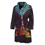 Colorful Libra Sign Print Men's Bathrobe