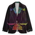 Colorful Libra Sign Print Men's Blazer