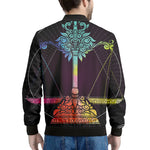 Colorful Libra Sign Print Men's Bomber Jacket