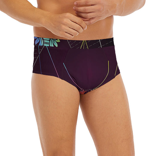 Colorful Libra Sign Print Men's Briefs