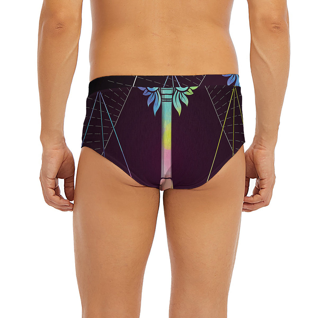 Colorful Libra Sign Print Men's Briefs