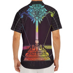 Colorful Libra Sign Print Men's Deep V-Neck Shirt