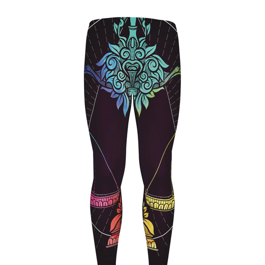 Colorful Libra Sign Print Men's leggings
