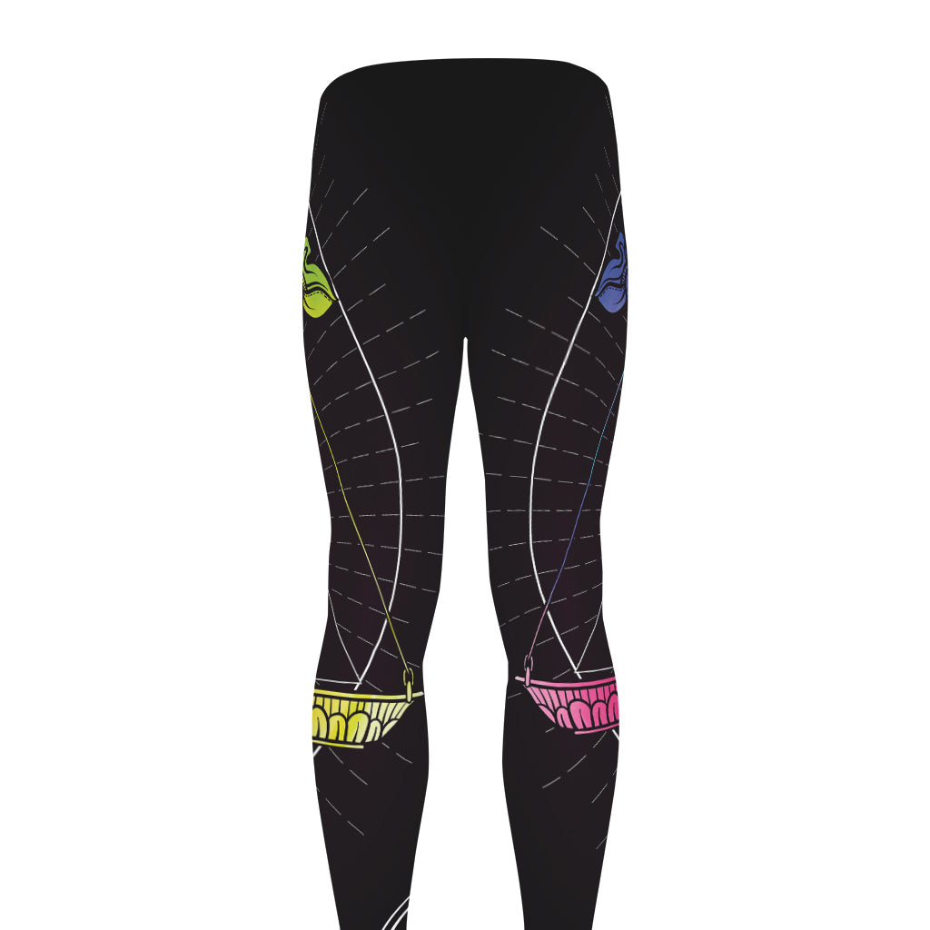 Colorful Libra Sign Print Men's leggings