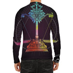 Colorful Libra Sign Print Men's Long Sleeve Rash Guard