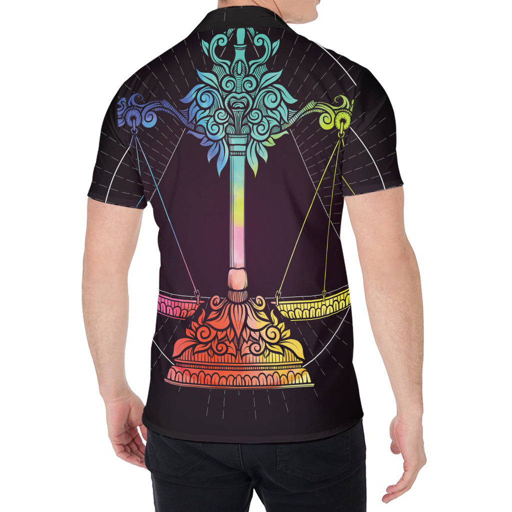 Colorful Libra Sign Print Men's Shirt