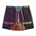 Colorful Libra Sign Print Mesh Shorts