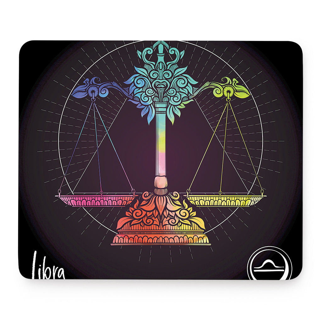 Colorful Libra Sign Print Mouse Pad