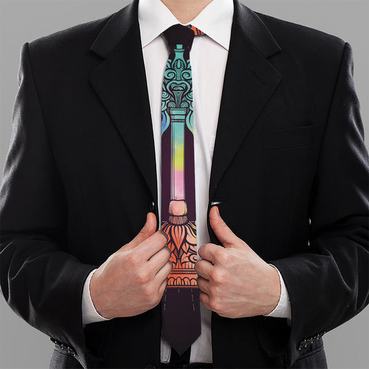 Colorful Libra Sign Print Necktie