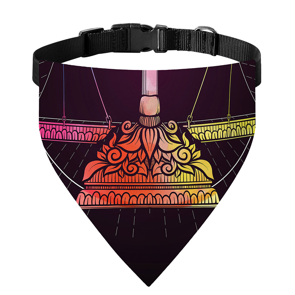 Colorful Libra Sign Print Over The Collar Dog Bandana