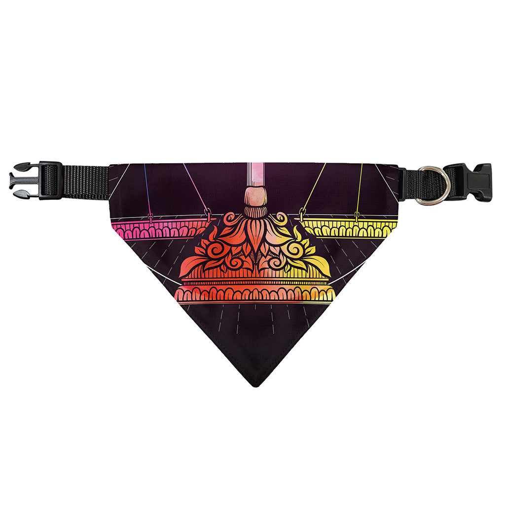 Colorful Libra Sign Print Over The Collar Dog Bandana