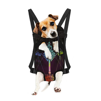 Colorful Libra Sign Print Pet Carrier Backpack