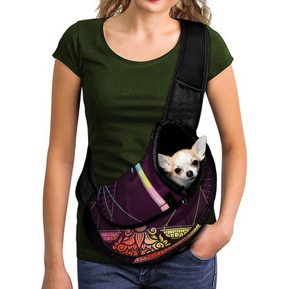Colorful Libra Sign Print Pet Sling Carrier