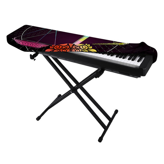 Colorful Libra Sign Print Piano Keyboard Cover