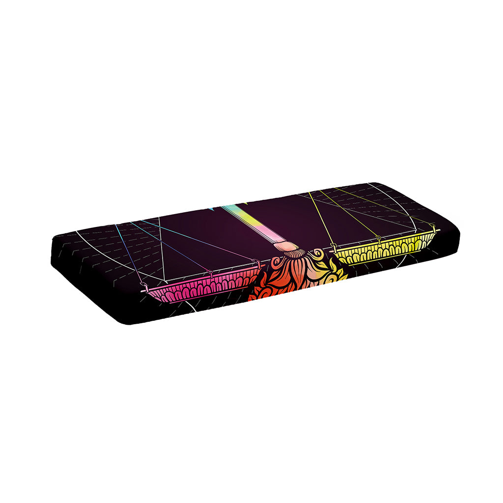 Colorful Libra Sign Print Piano Keyboard Cover
