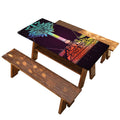 Colorful Libra Sign Print Picnic Table Cover