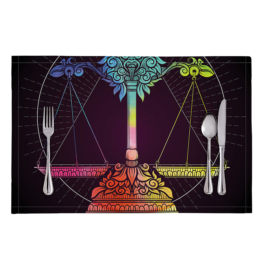 Colorful Libra Sign Print Placemat