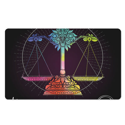 Colorful Libra Sign Print Polyester Doormat