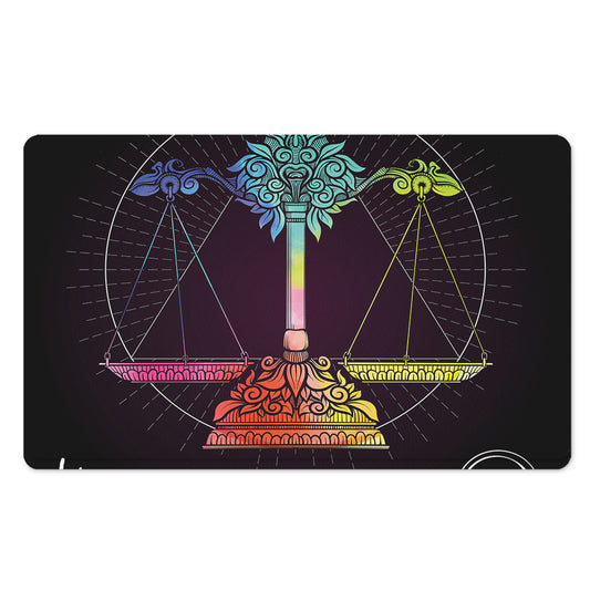 Colorful Libra Sign Print Polyester Doormat