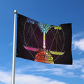 Colorful Libra Sign Print Polyester Flag