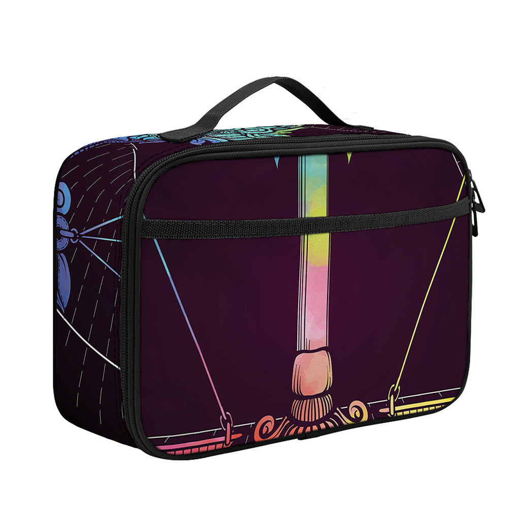 Colorful Libra Sign Print Portable Lunch Bag