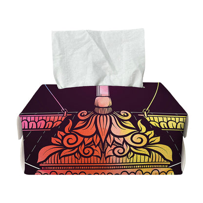 Colorful Libra Sign Print Rectangle Tissue Box Cover