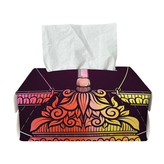 Colorful Libra Sign Print Rectangle Tissue Box Cover