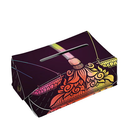 Colorful Libra Sign Print Rectangle Tissue Box Cover