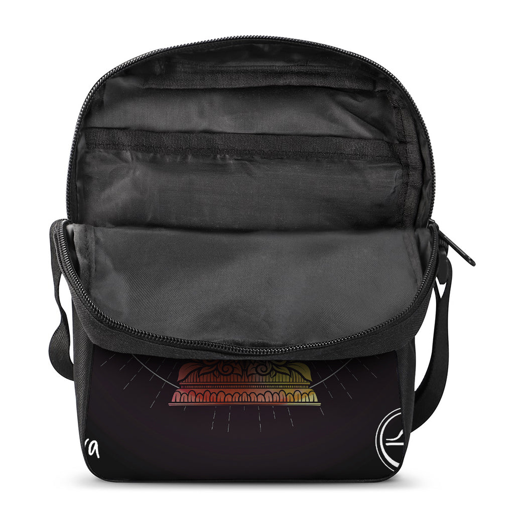 Colorful Libra Sign Print Rectangular Crossbody Bag