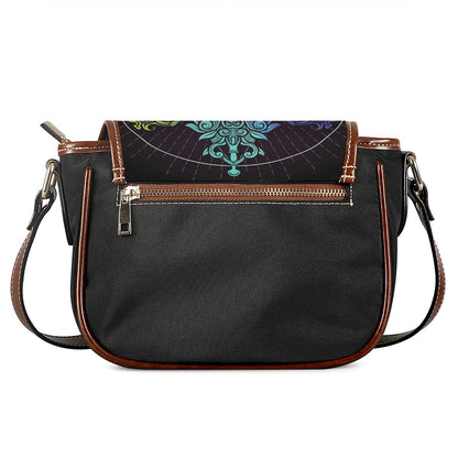 Colorful Libra Sign Print Saddle Bag