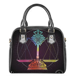 Colorful Libra Sign Print Shoulder Handbag