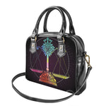 Colorful Libra Sign Print Shoulder Handbag