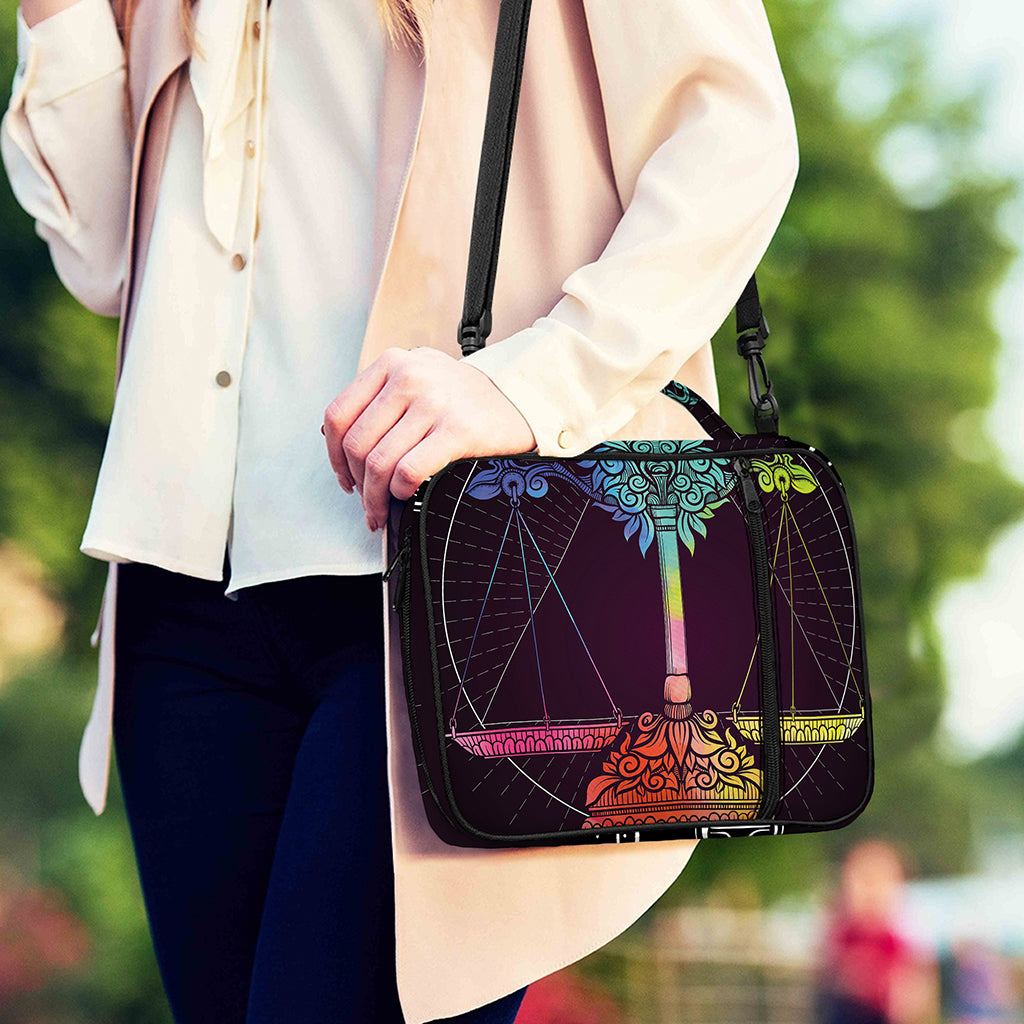 Colorful Libra Sign Print Shoulder Strap Bible Bag