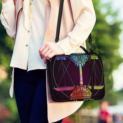 Colorful Libra Sign Print Shoulder Strap Bible Bag