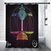 Colorful Libra Sign Print Shower Curtain