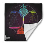 Colorful Libra Sign Print Silk Bandana